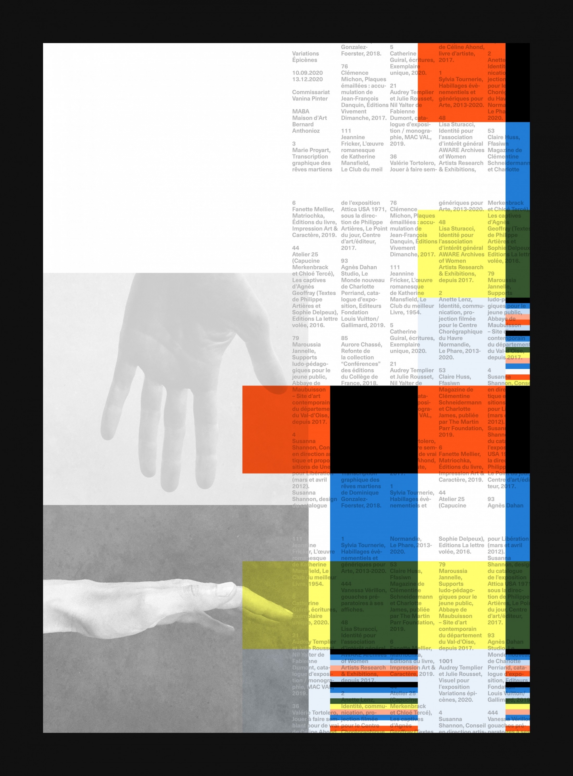 Affiche Variations épicènes, conception par Julie Rousset & Audrey Templier